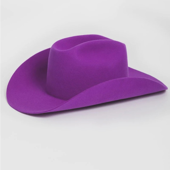 Hurricane “The Harvey” Wool Cowboy hat in color Purple - Picture 2 of 6